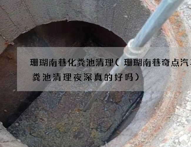 珊瑚南巷化粪池清理(珊瑚南巷奇点汽车化粪池清理夜深真的好吗)