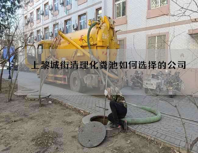 上黎城街清理化粪池如何选择的公司