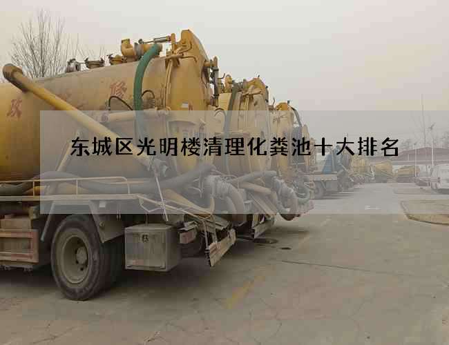东城区光明楼清理化粪池十大排名