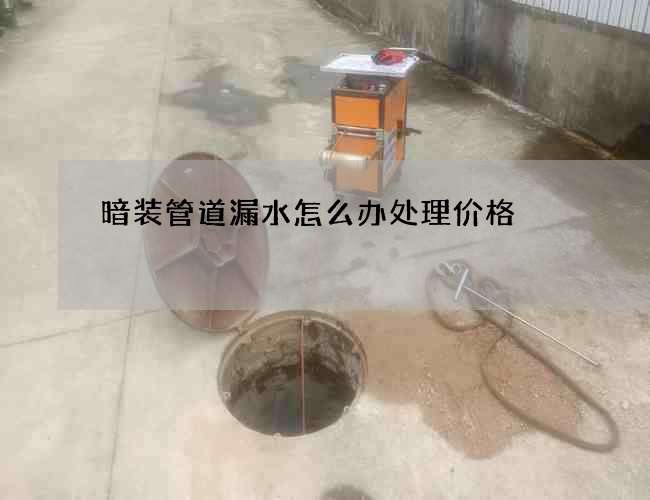 暗装管道漏水怎么办处理价格