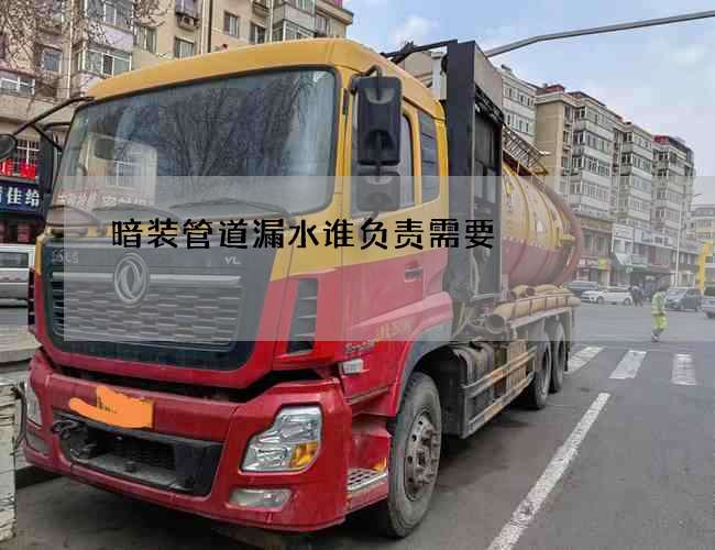 暗装管道漏水谁负责需要