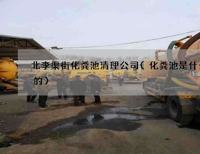 北李渠街化粪池清理公司(化粪池是什么样的)