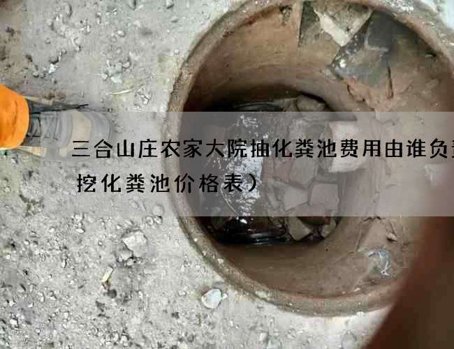 三合山庄农家大院抽化粪池费用由谁负责(挖化粪池价格表)