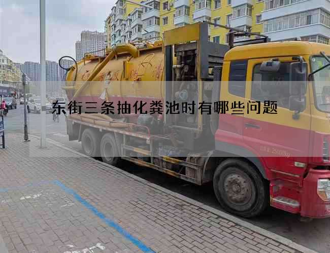 东街三条抽化粪池时有哪些问题