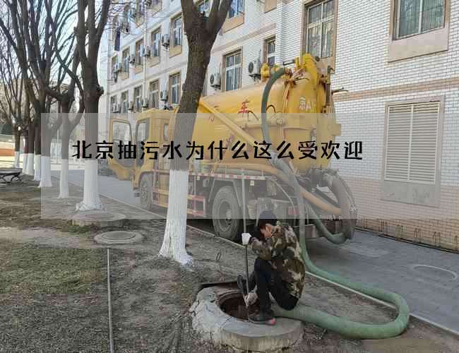 北京抽污水为什么这么受欢迎