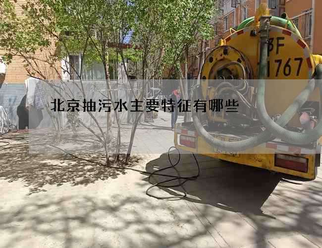 北京抽污水主要特征有哪些