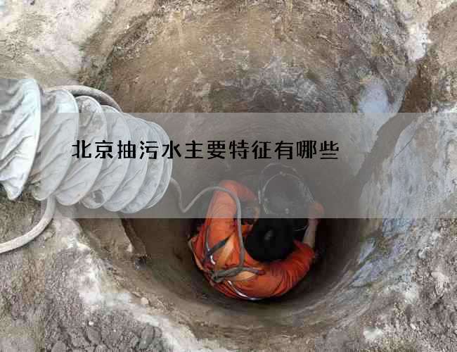 北京抽污水主要特征有哪些