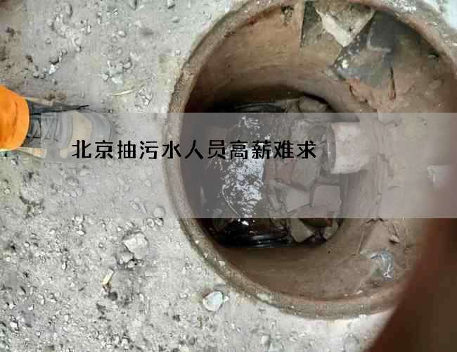 北京抽污水人员高薪难求