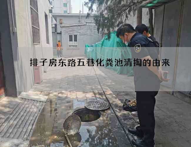 排子房东路五巷化粪池清掏的由来