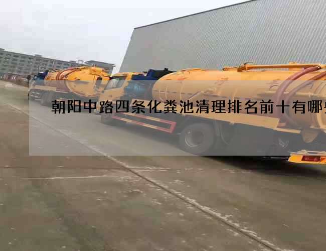朝阳中路四条化粪池清理排名前十有哪些